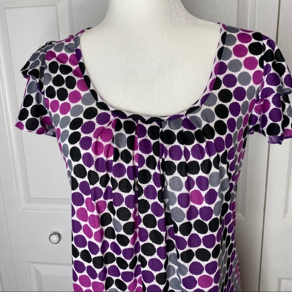 🔥SOLD🔥 Rue 21 Polka Dot Tunic Shirt or Tunic L - Picture 2 of 16